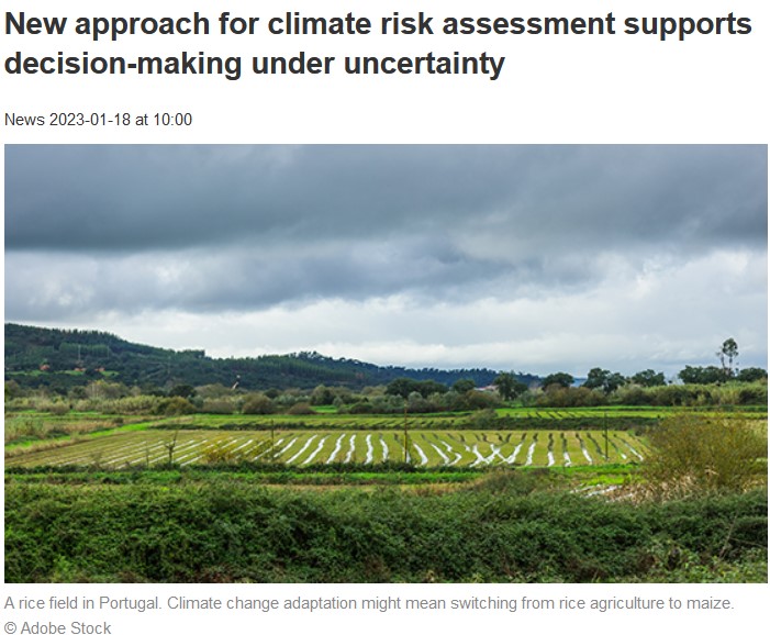 Article: New approach for climate risk assessment supports decision-making under uncertainty
